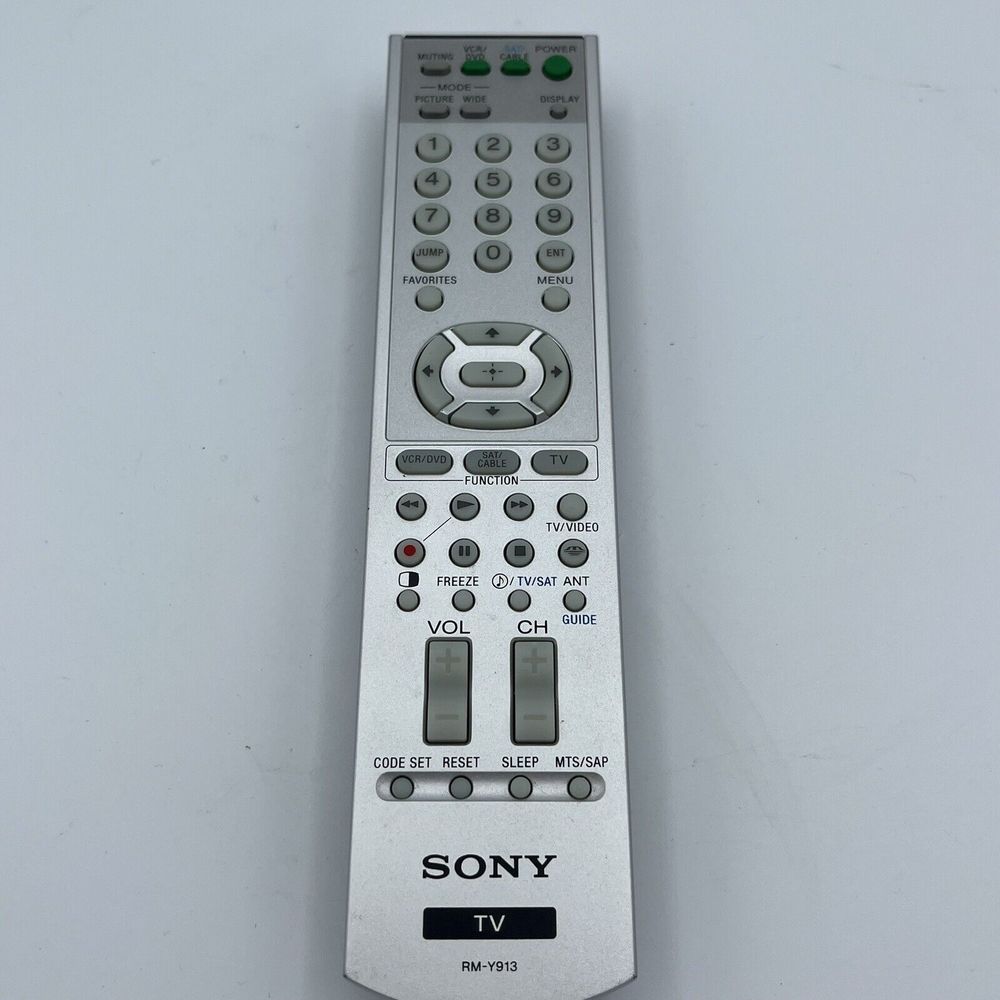 Sony RM-Y913 TV Remote Control OEM Model W/ Battery Cover Tested Very Good Cond